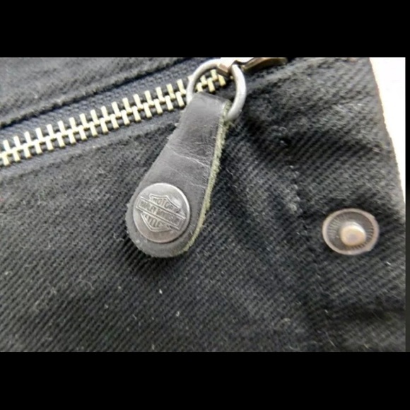 “RARE” VINTAGE HARLEY DAVIDSON WOMEN'S CHAPS Size 4 BLACK DENIM . - HARD TO FIND - Picture 6 of 11